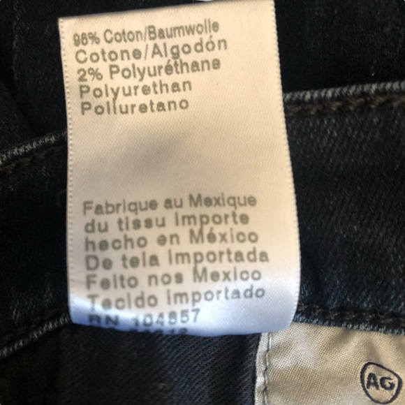 AG The Mila Ankle Sz 27 Super High Rise Skinny Frayed Crop Hem Dark Indigo Wash - Picture 2 of 16